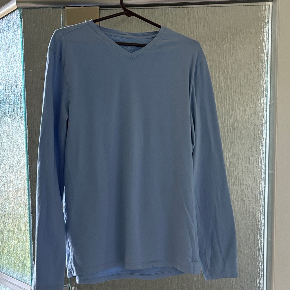 Marc Anthony Sky Blue Long Sleeve Tee